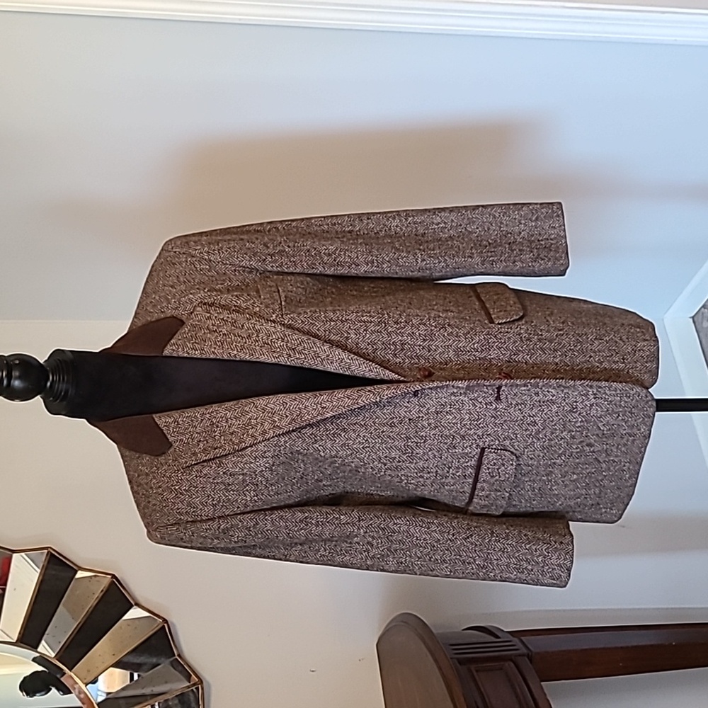 Koret Brown Tweed Jacket with Rich Collar Vintage Old Money Look